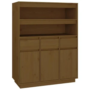 Hoge kast 89x40x116,5 cm massief grenenhout honingbruin Hoge kast 89x40x116,5 cm massief grenenhout honingbruin