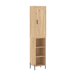 Hoge kast 34,5x34x180 cm bewerkt hout sonoma eikenkleurig Hoge kast 34,5x34x180 cm bewerkt hout sonoma eikenkleurig