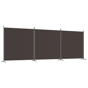 Kamerscherm met 3 panelen 525×180 cm stof bruin Kamerscherm met 3 panelen 525×180 cm stof bruin
