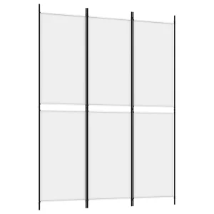 Kamerscherm met 3 panelen 150×200 cm stof wit Kamerscherm met 3 panelen 150×200 cm stof wit