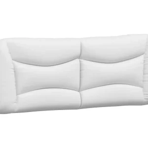 Hoofdbordkussen "Hvar" 140 cm kunstleer wit Hoofdbordkussen "Hvar" 140 cm kunstleer wit