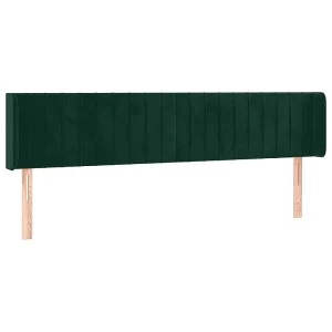 Hoofdbord met randen 183x16x78/88 cm fluweel donkergroen Hoofdbord met randen 183x16x78/88 cm fluweel donkergroen
