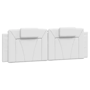 Hoofdbordkussen "Viana" 160 cm kunstleer wit Hoofdbordkussen "Viana" 160 cm kunstleer wit