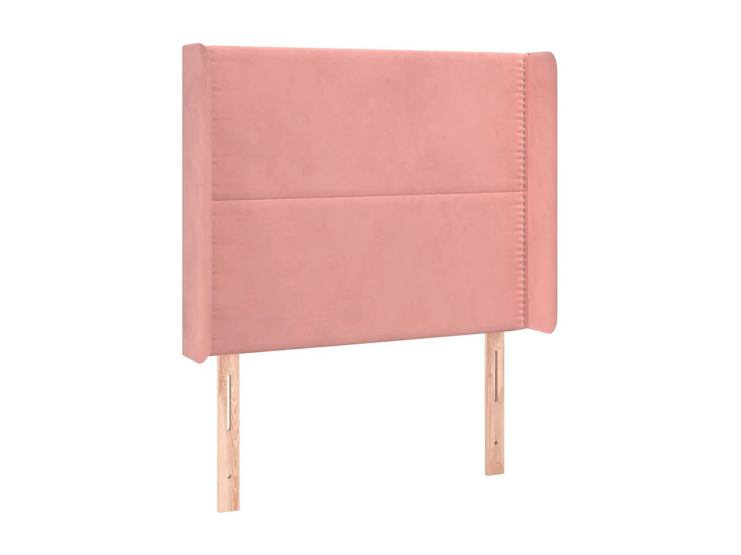 Hoofdbord met randen 93x16x118/128 cm fluweel roze