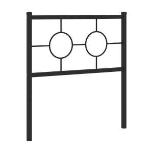 Vervangend hoofdbord 80 cm metaal zwart
