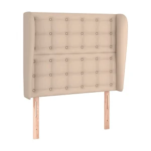 Hoofdbord met randen 93x23x118/128 cm kunstleer cappuccinokleur Hoofdbord met randen 93x23x118/128 cm kunstleer cappuccinokleur