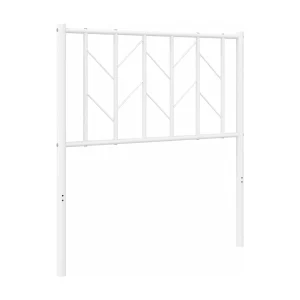 Vervangend hoofdbord 75 cm metaal wit