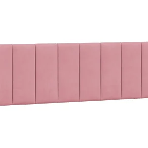 Hoofdbordkussen "Hanko" 160 cm fluweel roze Hoofdbordkussen "Hanko" 160 cm fluweel roze