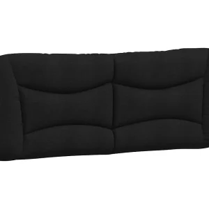 Hoofdbordkussen "Hvar" 140 cm stof zwart Hoofdbordkussen "Hvar" 140 cm stof zwart
