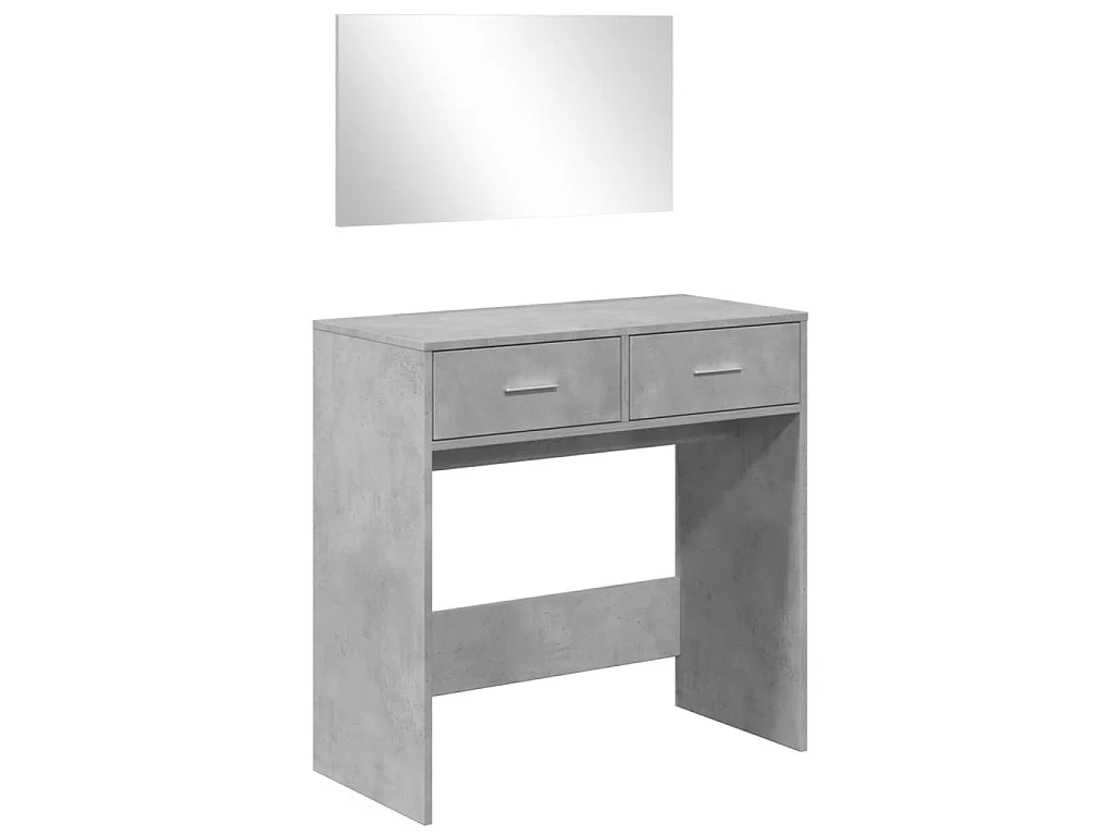 Kaptafel met spiegel 80x39x80 cm betongrijs