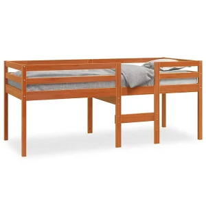 Hoogslaper massief grenenhout wasbruin 75×190 cm Hoogslaper massief grenenhout wasbruin 75×190 cm