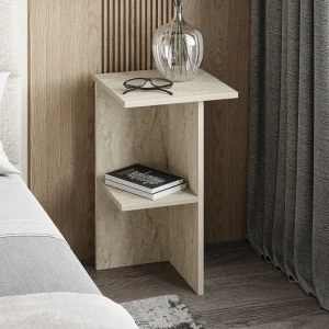 Houten nachtkastje "Leray" – 36 x 36 x 60 cm – Travertin Houten nachtkastje "Leray" – 36 x 36 x 60 cm – Travertin