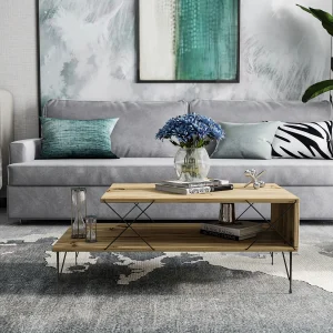 Houten salontafel "Loire" – 100 x 50 x 40 cm – Bruin
