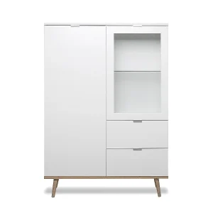 Hoge buffetkast 2 deuren 2 laden – H140 cm – Copenhague Hoge buffetkast 2 deuren 2 laden – H140 cm – Copenhague