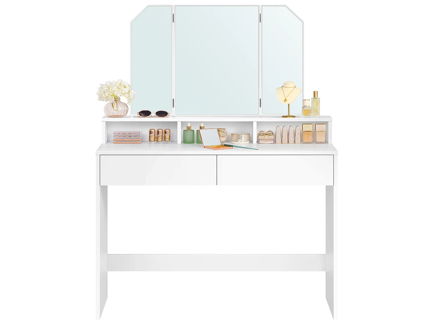 Kaptafel 100x40x142 cm wit