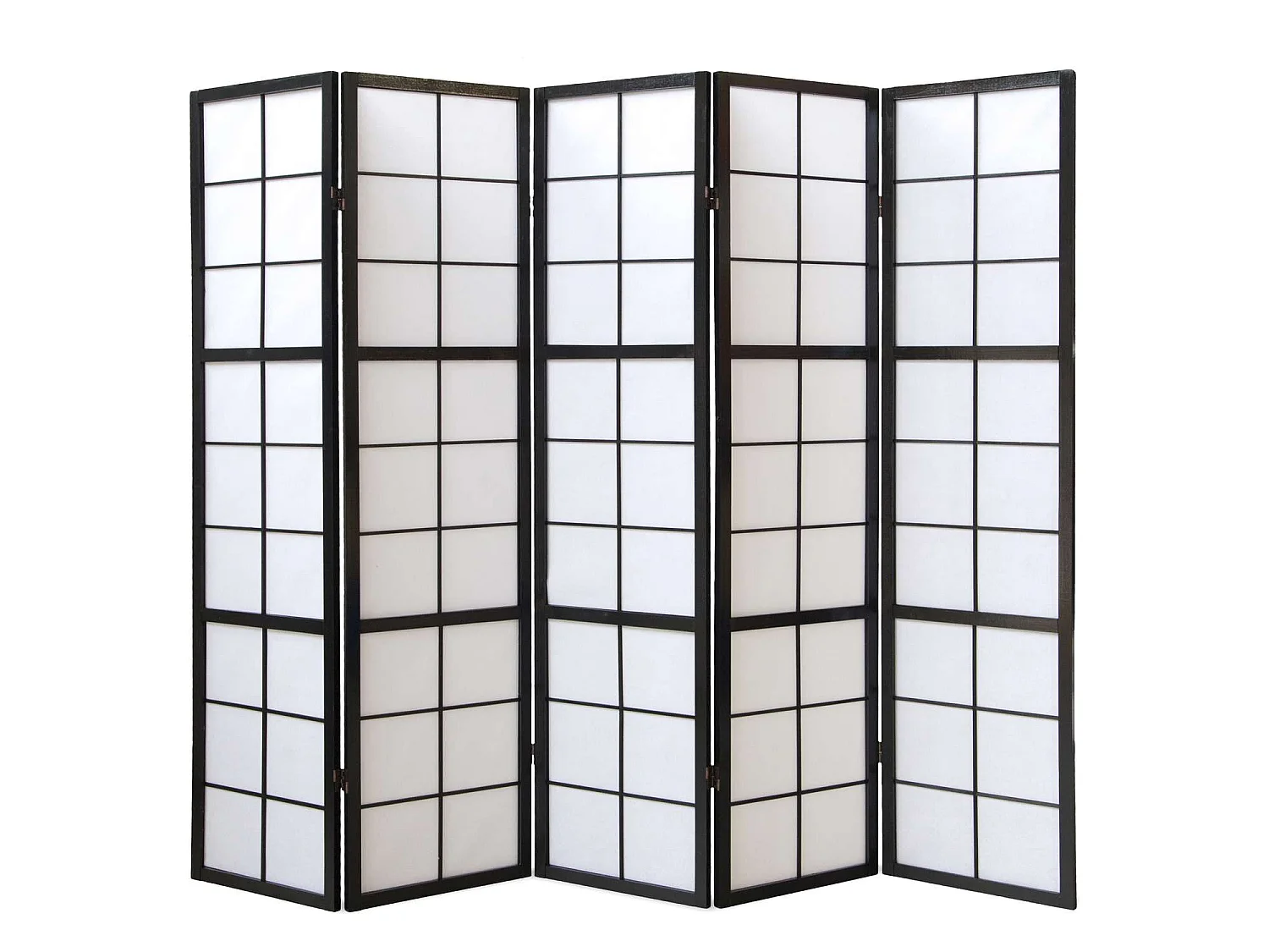 Kamerscherm 175x220x2,2 cm zwart Shoji