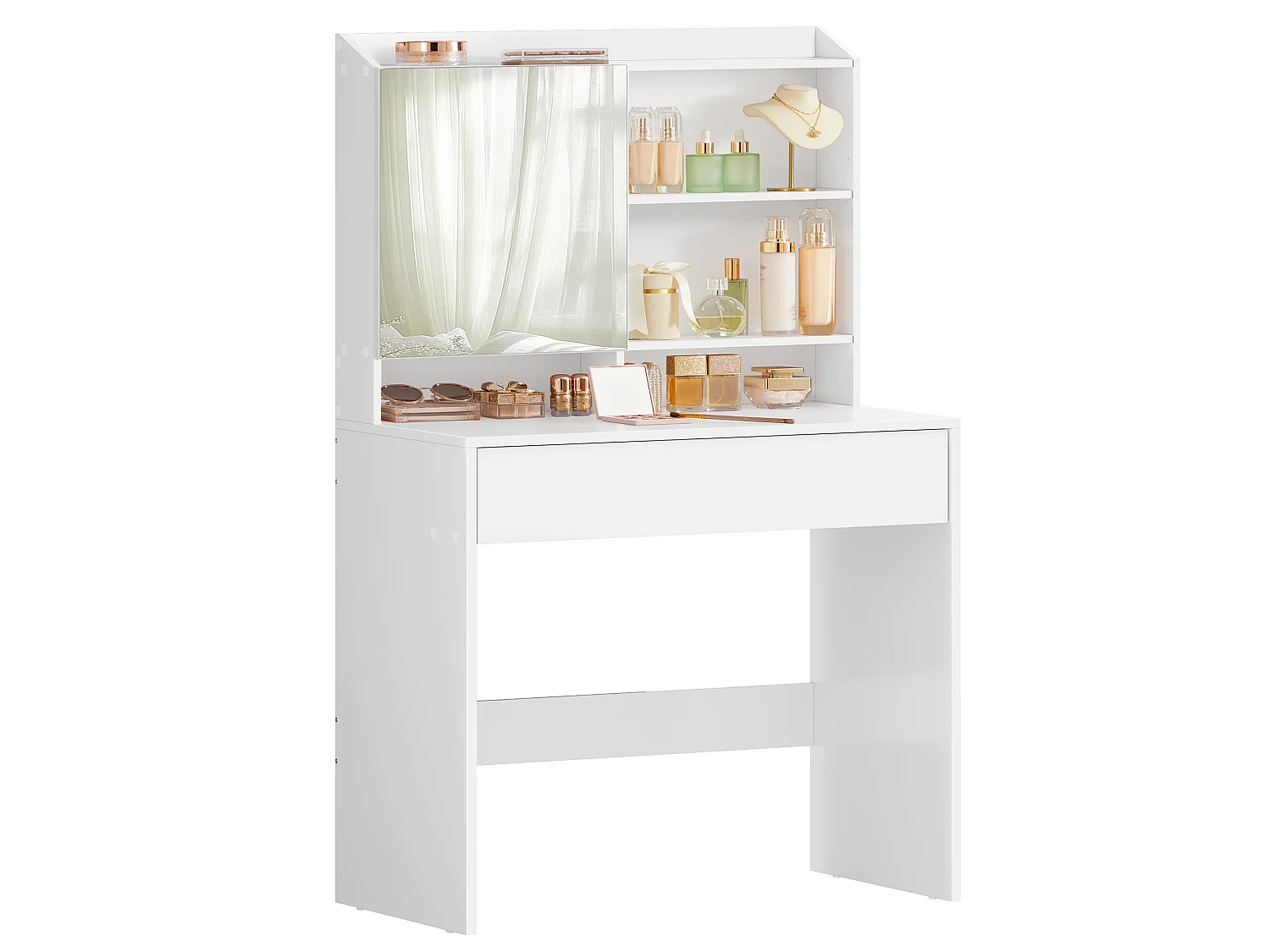 Kaptafel 70x40x136 cm wit Make-uptafel
