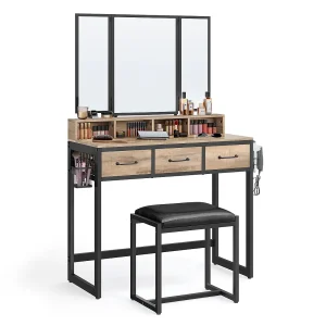 Kaptafel 90x40x140,8 cm Eikenbruin/Zwart Kaptafel 90x40x140,8 cm Eikenbruin/Zwart