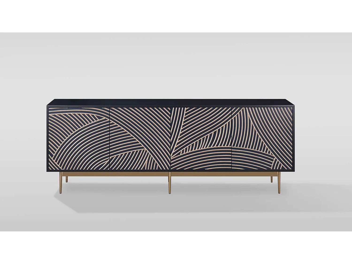Kast 200x72x40 cm donkerblauw Stilig ST316