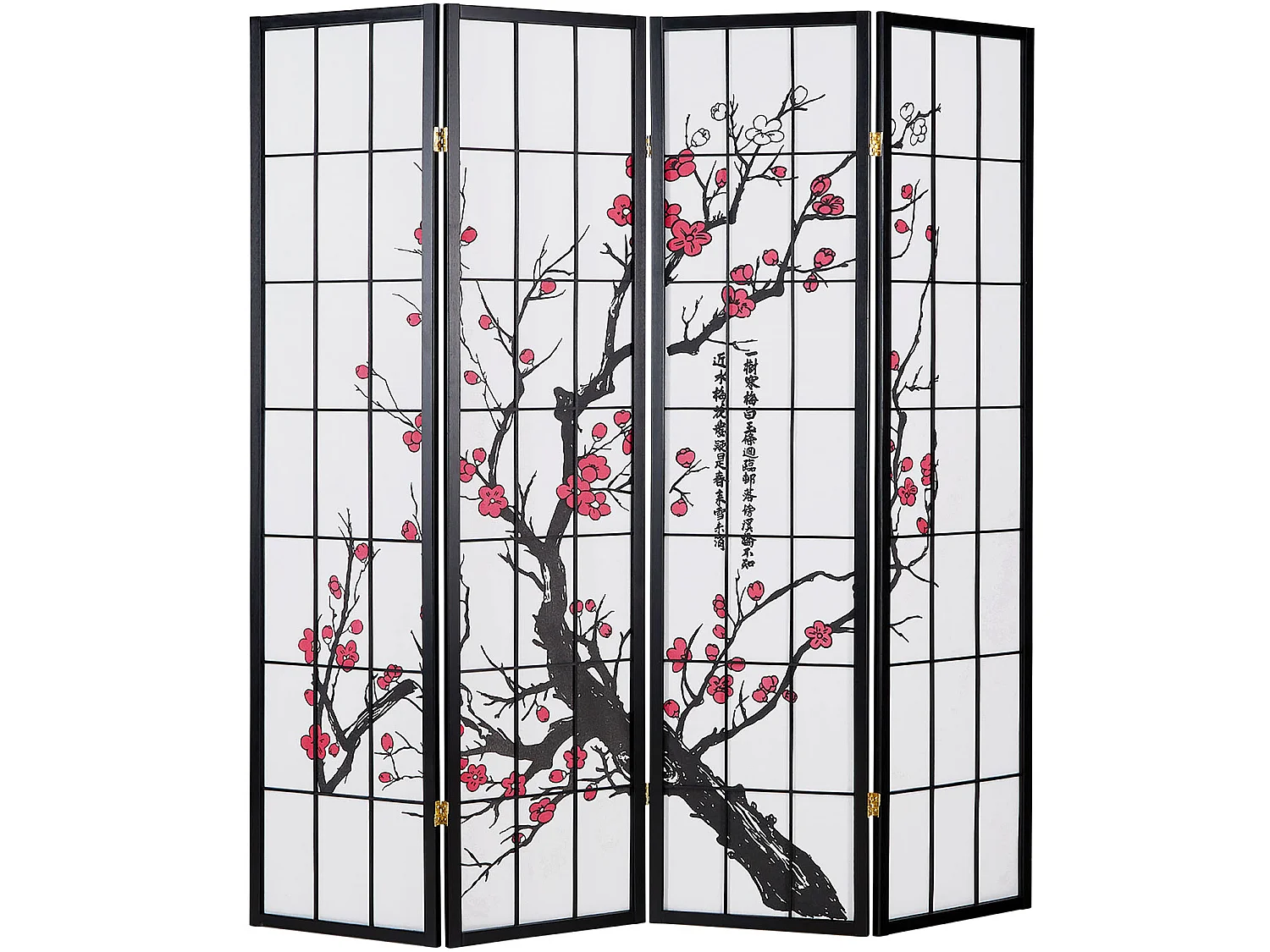 Kamerscheiding 176x2x179 cm zwart Shoji