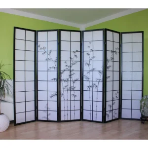 Kamerscherm 264x2x179 cm zwart Shoji Kamerscherm 264x2x179 cm zwart Shoji