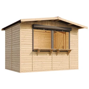 Houten tuinhuis, houten marktkraam – 263×336 cm / 6 m² – M150Z Houten tuinhuis, houten marktkraam – 263×336 cm / 6 m² – M150Z