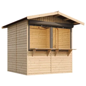 Houten tuinhuis, houten marktkraam – H232x253x263 cm / 4 m² – M149Z Houten tuinhuis, houten marktkraam – H232x253x263 cm / 4 m² – M149Z