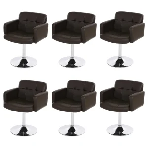 Eetkamerstoel Houston (set van 6),  bruin