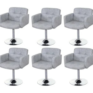 Eetkamerstoel Houston (set van 6),  vintage grijs