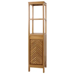 Hoge teakhouten kast MCW-M74 Hoge teakhouten kast MCW-M74