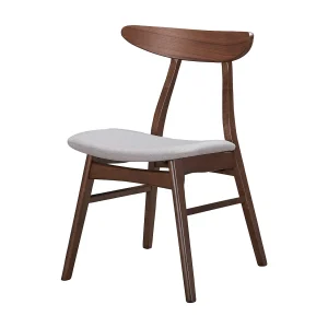 Houten stoel – walnoot/beige – GOODDLY