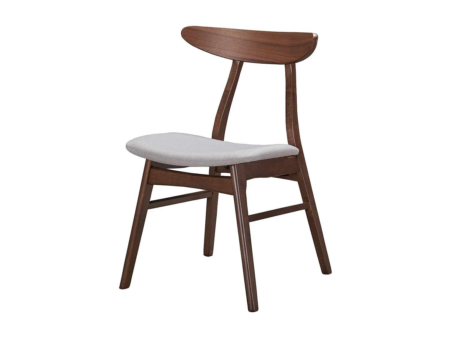 Houten stoel - walnoot/beige - GOODDLY