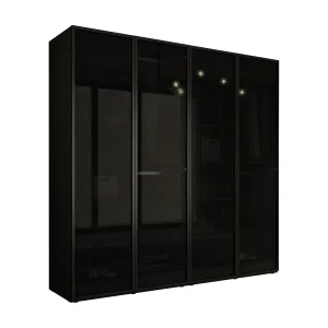 Kast: Grafietzwart / Antizonwerend glas, 200 x 200 x 51 cm Kast: Grafietzwart / Antizonwerend glas, 200 x 200 x 51 cm
