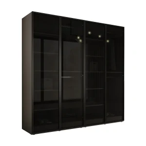 Kast: Platinagrijs / Zonwerend glas, 200 x 200 x 51 cm Kast: Platinagrijs / Zonwerend glas, 200 x 200 x 51 cm