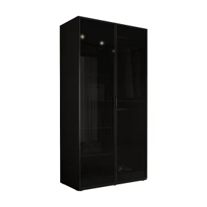 Kast: Grafietzwart / Antizonwerend glas, 100 x 200 x 51 cm Kast: Grafietzwart / Antizonwerend glas, 100 x 200 x 51 cm
