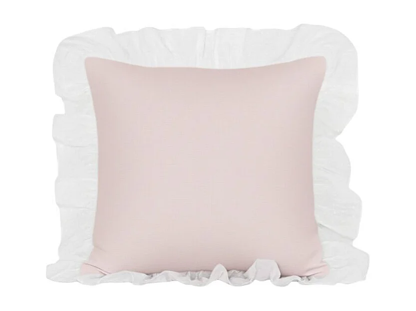 Katoenen roze kussenhoes 40x40 cm