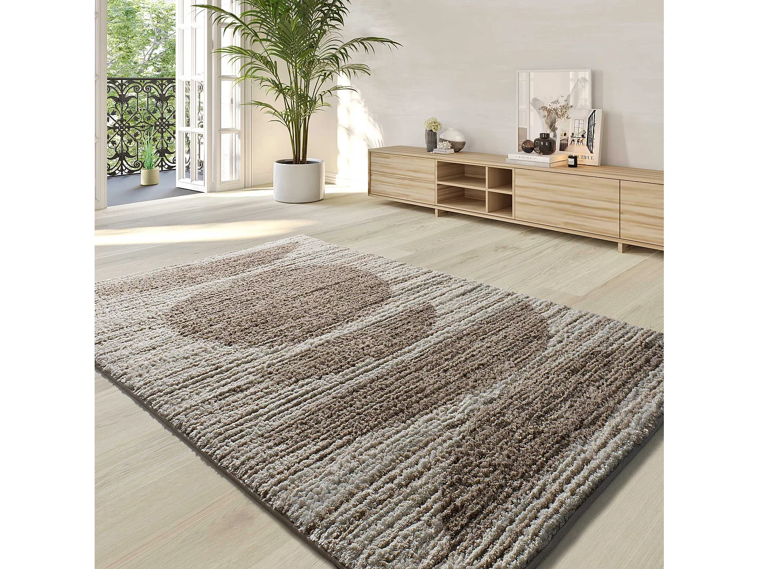 Hoogpolig tapijt - scandinavisch - beige - 120x170 cm - LIMA