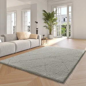 Hoogpolig tapijt – shaggy – wit – 200×290 cm – ATESA