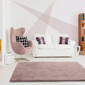 Hoogpolig tapijt – shaggy glad – poederroze – 60×100 cm – ALPACA Hoogpolig tapijt – shaggy glad – poederroze – 60×100 cm – ALPACA