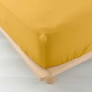 Hoeslaken Dubbele Gaze van Katoen Angelia Geel 140×190 – Zachtheid en Comfort Gegarandeerd Hoeslaken Dubbele Gaze van Katoen Angelia Geel 140×190 – Zachtheid en Comfort Gegarandeerd