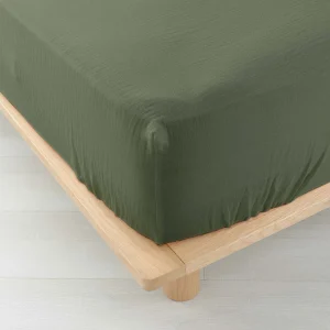 Hoeslaken Dubbele Gaze van Katoen Angelia 160×200 Khaki – Zachtheid en Elegantie voor Zoete en Aangename Nachten Hoeslaken Dubbele Gaze van Katoen Angelia 160×200 Khaki – Zachtheid en Elegantie voor Zoete en Aangename Nachten
