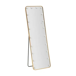 Hollywood staande spiegel met LED-verlichting, 50x45x160 cm