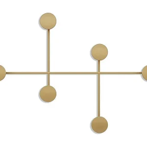 Kapstok voor aan de muur met 6 haken in zwart metaal H60 cm – DAMA Kapstok voor aan de muur met 6 haken in zwart metaal H60 cm – DAMA