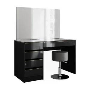 Kaptafel zwart/goud 120x55x75 sherry Kaptafel zwart/goud 120x55x75 sherry