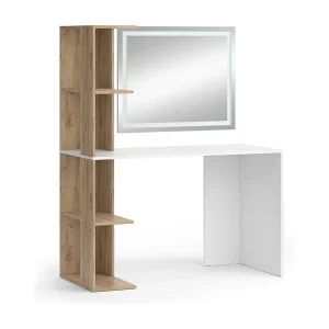 Kaptafel met licht wit/sonoma 122.2×55.2×75.8 tower