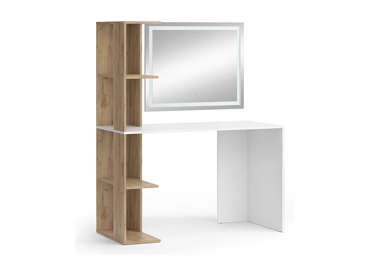 Kaptafel met licht wit/sonoma 122.2x55.2x75.8 tower