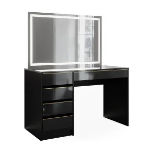 Kaptafel zwart/goud 120x55x75 sherry Kaptafel zwart/goud 120x55x75 sherry