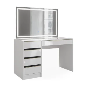 Kaptafel wit/goud 120x55x75 sherry
