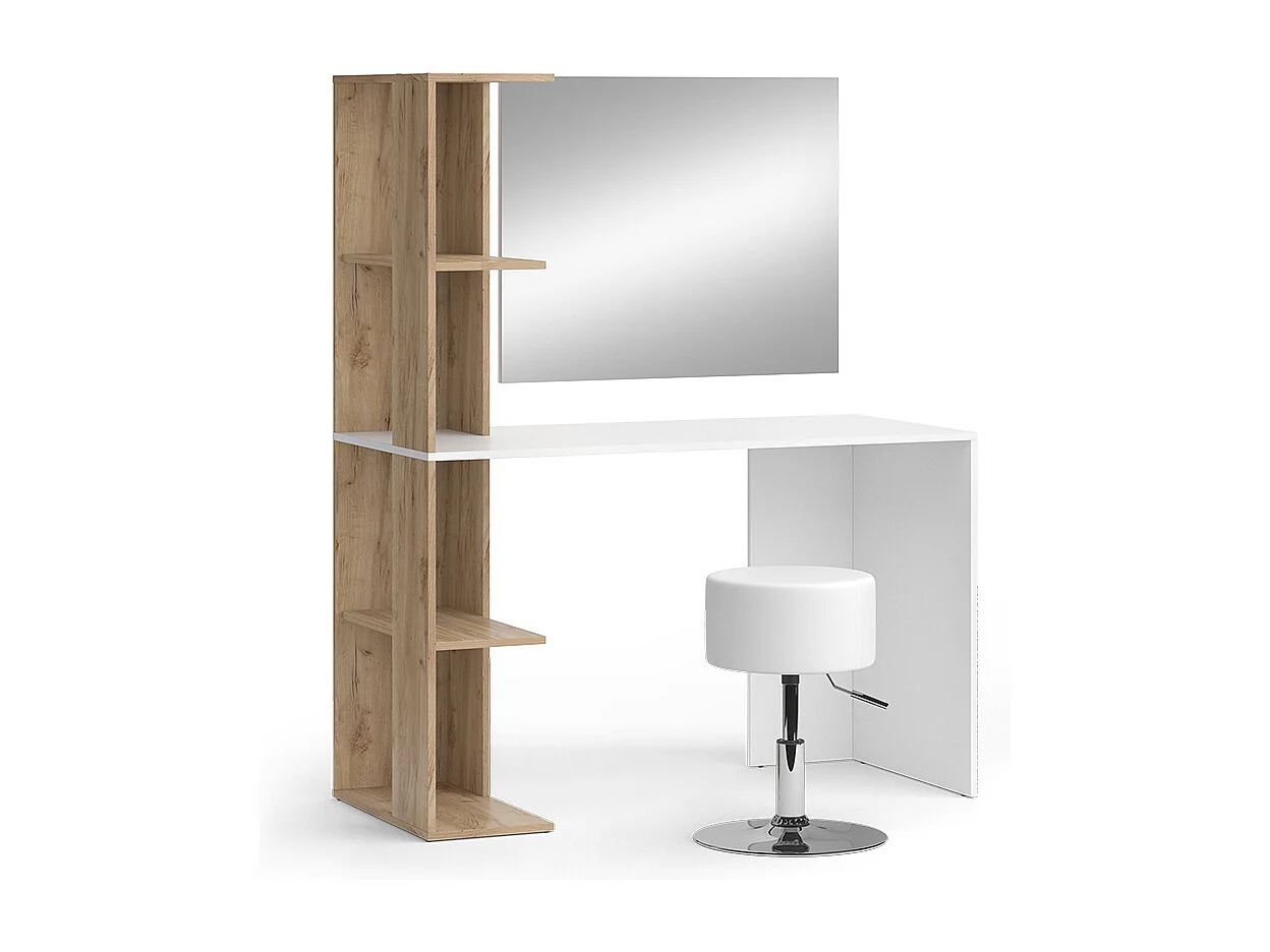 Kaptafel wit/sonoma 122.2x55.2x75.8 tower