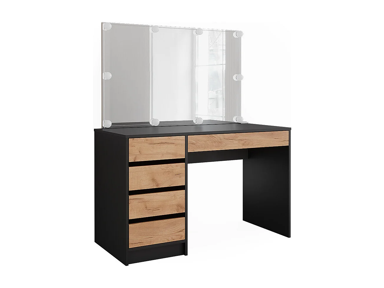 Kaptafel antraciet/gouden eik 120x55x75 sherry